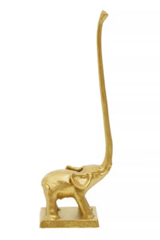 Orsina Fauna Gold Finish Elephant Toilet Roll Holder
