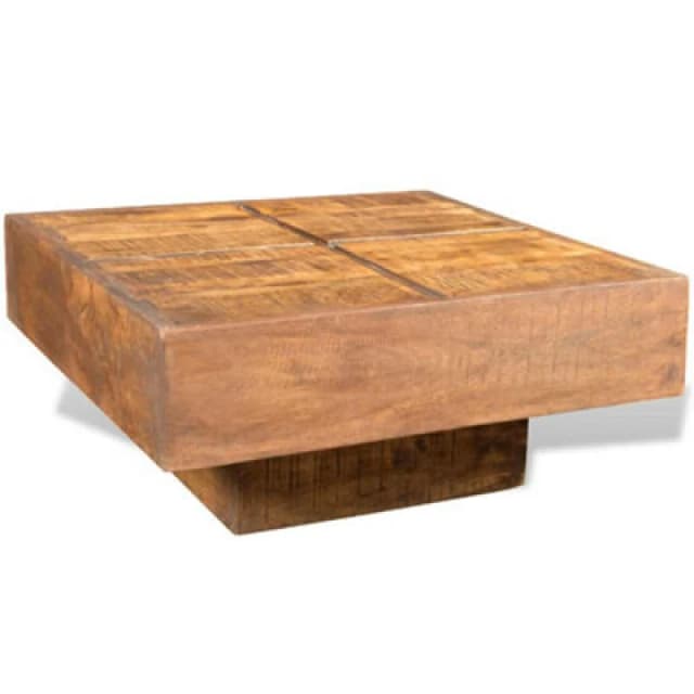 Vidaxl Coffee Table Brown Square Solid Mango Wood
