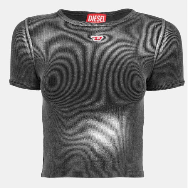 Diesel Womens Regular Fit T-Shirt Black female 6