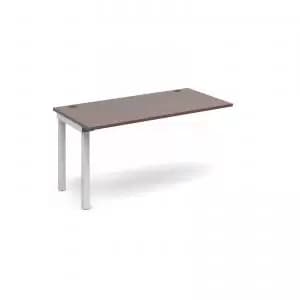 Connex add on unit single 1400mm x 800mm - white frame and walnut top