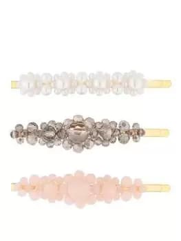 Mood Two Tone Bright Faceted Bead Slides - Pack of 3, Multi, Women