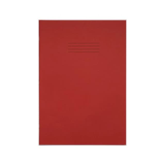 Rhino A4+ Exercise Book Plain 48 Pages Red (50 Pack) VDU048-010-0