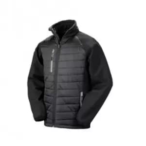 Result Mens Black Compass Padded Soft Shell Jacket (2XL) (Black/Grey)