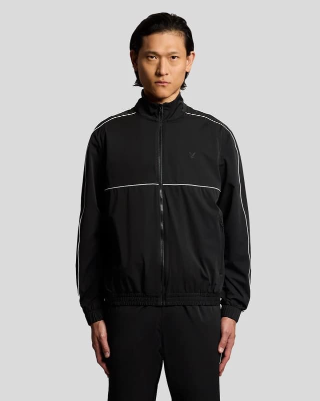 Lyle & Scott Mens Lightweight Track Jacket in Black