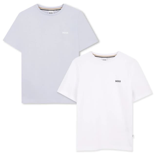 Boss Boss 2Pk Tee Jn62 Pale Blue male 6Y