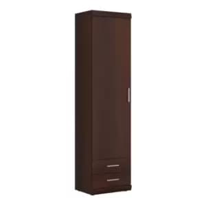 Imperial Tall 1 Door 2 Drawer Narrow Cabinet In Dark Mahogany Melamine