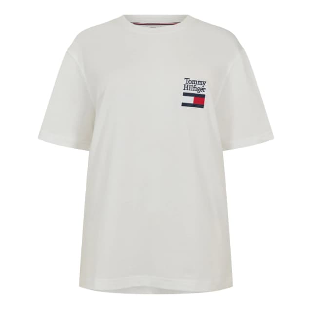 Tommy Hilfiger Mens Stack Flag T-Shirt White male M