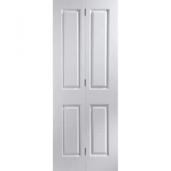 JELD-WEN Oakfield 4 Panel White Primed Internal Bi-fold Door - 1981mm x 762mm (78 inch x 30 inch)