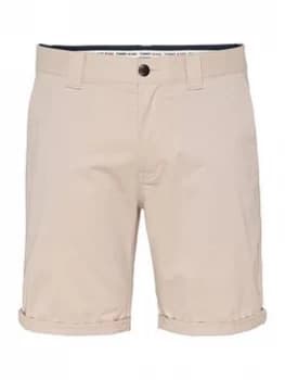 Tommy Jeans Scanton Lightweight Shorts - Beige, Beige, Size 32, Men