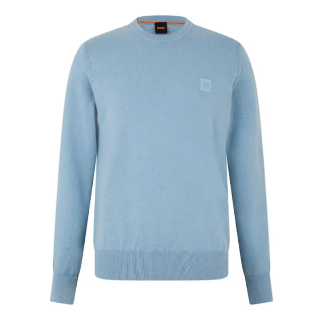 Boss Mens Kanovano Crew-neck Jumper Pastel Blue male S