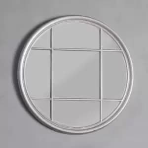 Ezio Round Wall Mirror Silver
