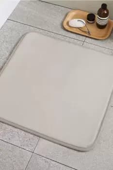 Anti-Bacterial Memory Foam Shower Mat - Natural - Polyester