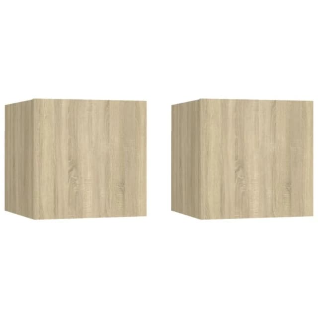 VIDAXL Bedside Cabinets 2 pcs Sonoma Oak 30.5x30x30cm Engineered Wood Vidaxl 8720286579770