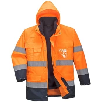 Portwest S162ONRXXL - sz 2XL Hi-Vis Lite 3 in 1 Jacket - Orange/Navy