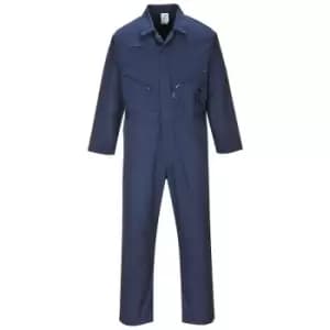 C813NAR5XL - sz Long 5XL Liverpool Zip Coverall - Navy - Navy - Portwest