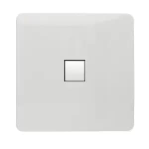 Trendi Switch 1 gang Telephone Socket in Screwless White