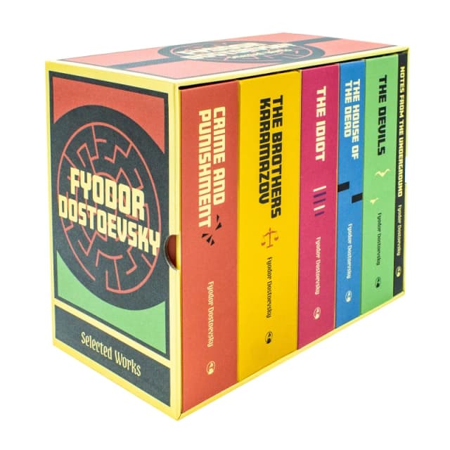 Fyodor Dostoevsky Complete Collection Box Set of Six Hardcover Books Including Crime and Punishment Fyodor Dostoevsky Books