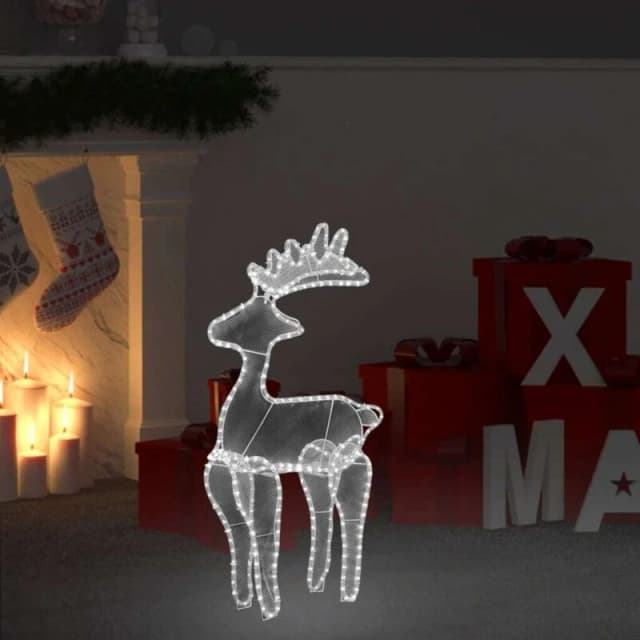 VIDAXL Reindeer Christmas Decoration with Mesh 306 LEDs 60x24x89cm Vidaxl 8720286415092