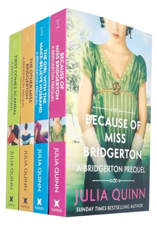 The Rokesbys Bridgerton Prequels Series Books 1 - 4 Collection Set by Julia Quinn (Because of Miss Bridgerton) Julia Quinn Books