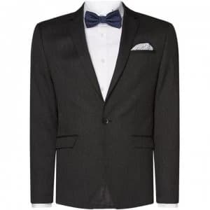 Label Lab Jones Skinny Fit Notch Lapel Twill Suit Jacket - Grey