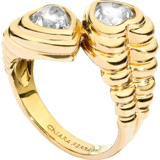 Chiara Ferragni Womens Bold Band Ring Yellow Gold female 10