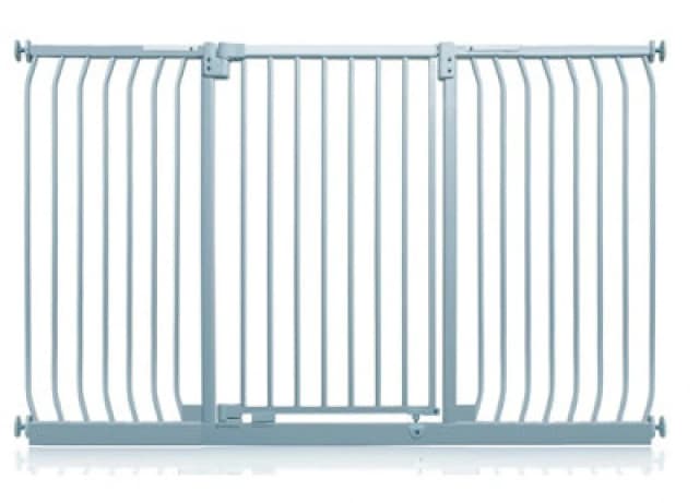 Safetots Extra Tall Elite Safety Gate, 170Cm - 179Cm, Matt Grey, Extra Tall 96.8Cm In Height, Pressure Fit Stair Gate