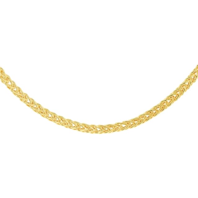 Be You 9ct Gold Flat Woven Chain Yellow Gold female 18in