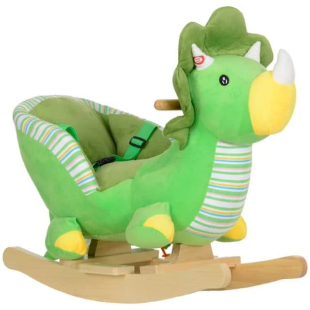 AIYAPLAY Rocking Horse Dinosaur Design Baby Rocker with Animal Sound - Green TJ Hughes 5061025075423