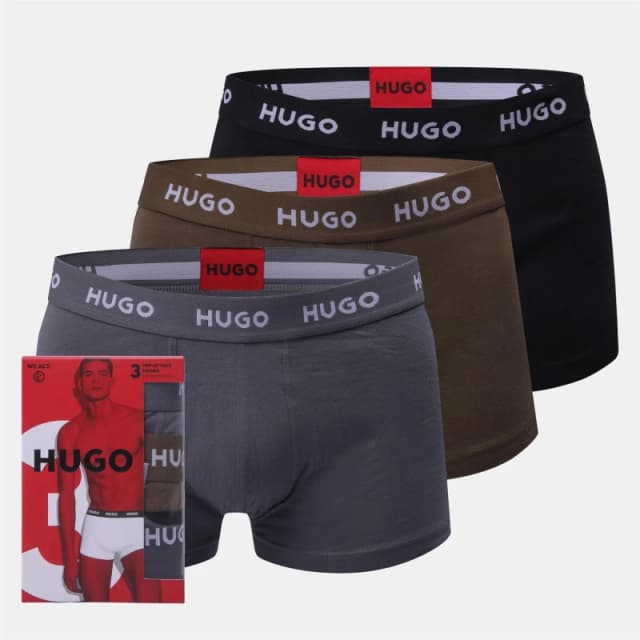 Hugo 3 Pack of Trunks Multi Colour male 2XL
