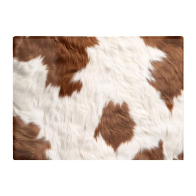 Warren Reed Designer Brown And White Cow Hide Print Chopping Board