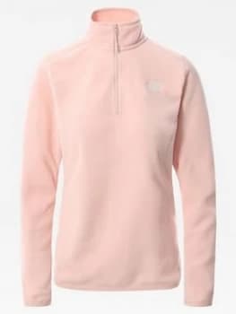 The North Face 100 Glacier 1/4 Zip Fleece - Pink Size M Women