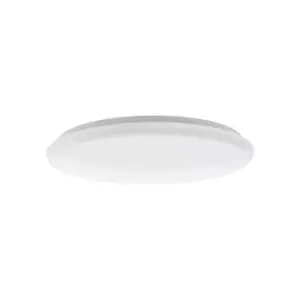 Flush Ceiling Light Colour White Shade White Plastic Bulb LED 40W Included