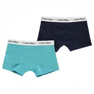 Calvin Klein 2 Pack Trunks - Sky Strpe/Nvy