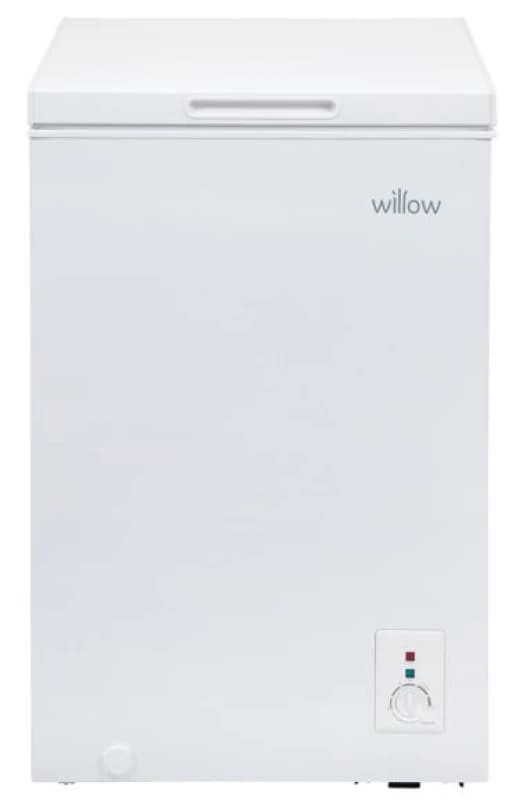 Willow 99L Chest Freezer with Removable Storage Basket in White White Unisex