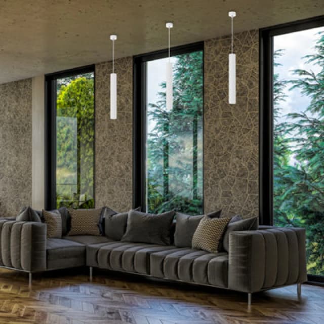 Milagro Hudson Pendant Lamp Hand Made Matt Finish White