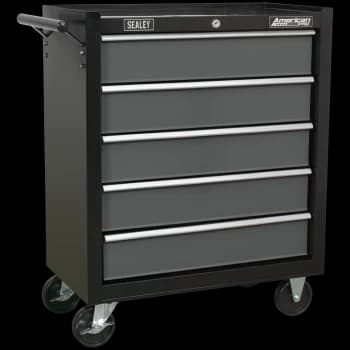 Sealey American Pro 5 Drawer Roller Cabinet Black / Grey