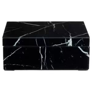 Premier Housewares Renata Large Jewellery Box - Printed Glass