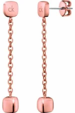 Ladies Calvin Klein Rose Gold Plated Side Earrings KJ5QPE100100