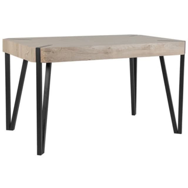 Beliani Dining Table Cambell Taupe 130 Cm 80 Cm
