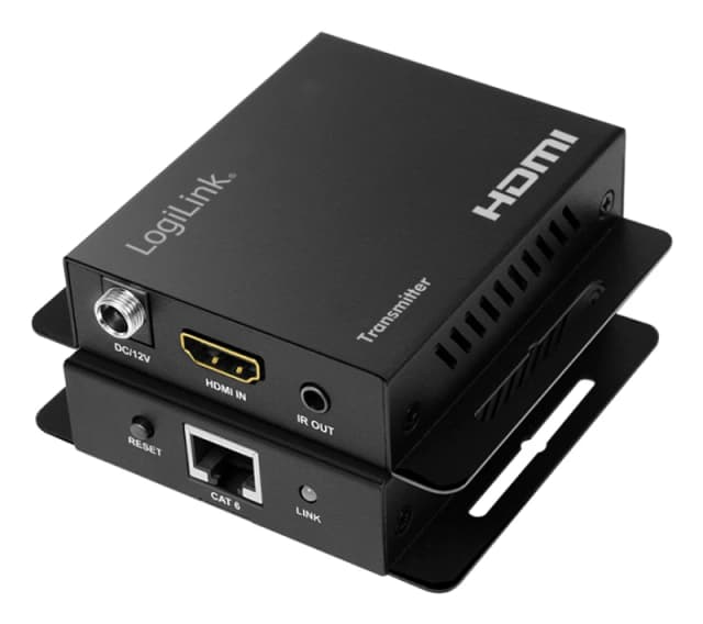 LogiLink HD0063 AV extender AV transmitter & receiver Black