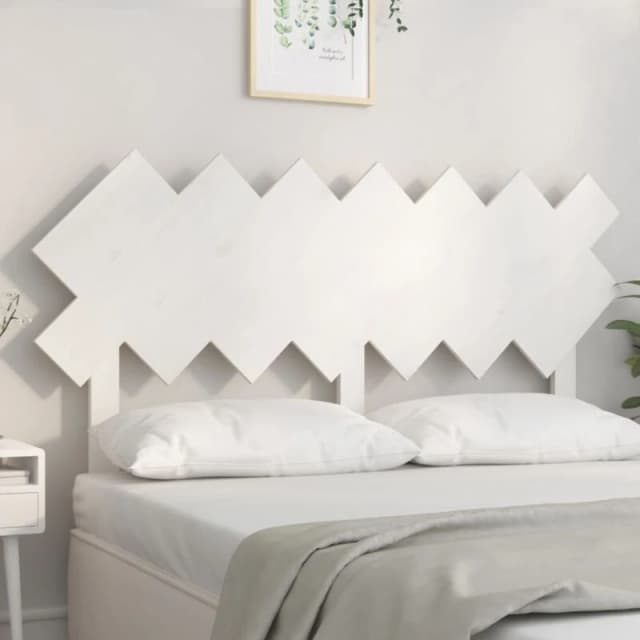 Vidaxl Bed Headboard White 141X3X80.5cm Solid Wood Pine, White 819221