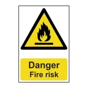 Spectrum Industrial Danger Fire Risk - PVC (200 x 300mm)