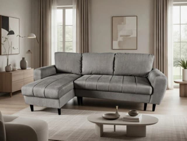 DS Living Sienna 3 Seater Right Hand Facing Storage Sofa Bed In Grey, Silver Or Beige