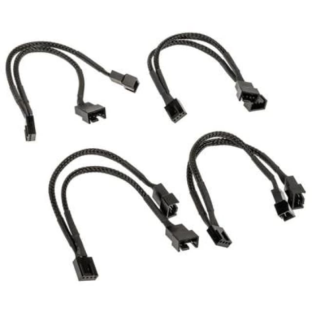 Akasa PWM Luftersplitter 4er Pack - schwarz