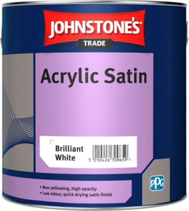 Johnstone's Trade Johnstones Trade Acrylic Satin Brilliant White 2.5L