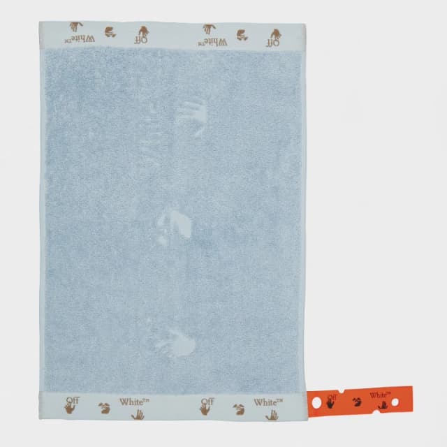 Off White Towel Set Baby Blue unisex Bath Towel