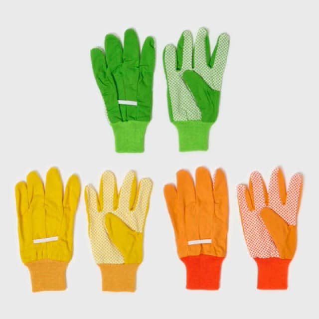Homescapes Assorted Multi-Colour Gardening Gloves, Set Of 3