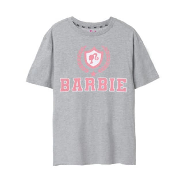 (XXX-Large) Barbie Short Sleeved T-Shirt (Womens Grey)