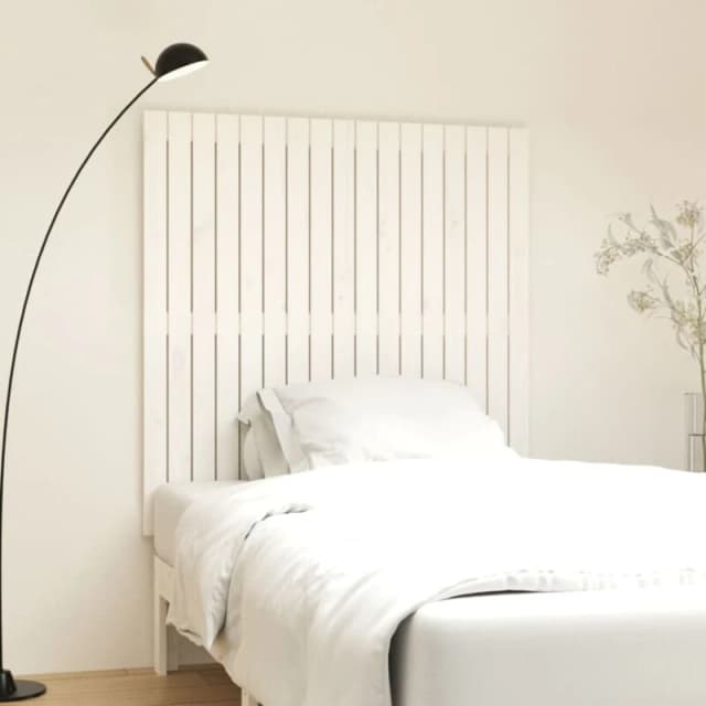 Vidaxl Wall Headboard White 108X3X110 Cm Solid Wood Pine, White 824924