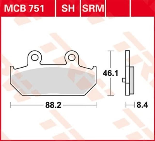 TRW Lucas Brake pad MCB751